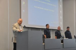 Na zdjęciu widać policjantów uczestniczących w naradzie kadry kierowniczej śląskiej policji. zdj. 5