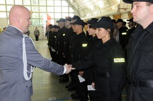 Ślubowanie nowo przyjętych policjantów 12 października 2015 roku