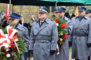 Obchody 77 rocznicy zbrodni katyńskiej - Grób Policjanta Polskiego, Katowice 21.04.2017 r