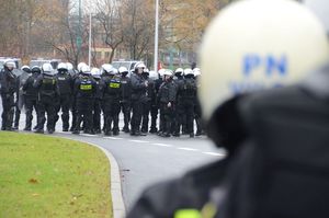 Ćwiczenia policji na Stadionie Śląskim 14 listopada 2017 r.