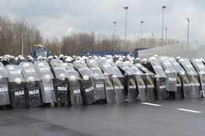 Ćwiczenia policji na Stadionie Śląskim 14 listopada 2017 r.