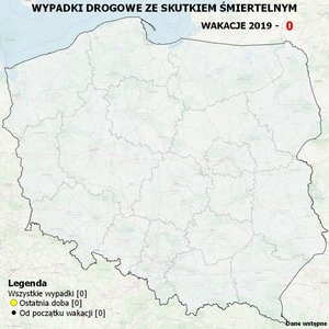 Pusta mapa Polski, jako element nowego narzędzia multimedialnego