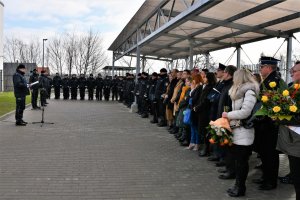 Uczestnicy uroczystości otwarcia Komisariatu Policji w Wojkowicach.