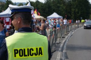 Policjanci zabezpieczali zawody w skokach narciarskich w Wiśle
