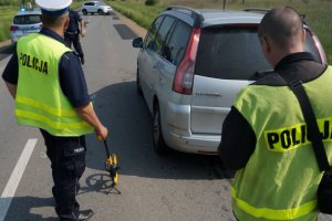 Czynności policyjne na miejscu wypadku drogowego