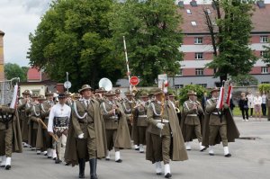 Występ orkiestry reprezentacyjnej Straży Granicznej podczas uroczystości 28 rocznicy powołania Straży Granicznej
