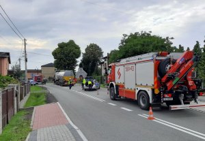 Nowa Wieś, ul. Rybnicka, wypadek drogowy.