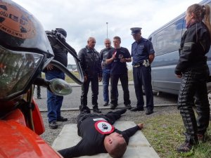 Działania zabrzańskiej policji „Bezpieczny motocyklista w drodze na wakacje”