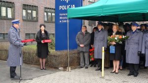 Uroczystości otwarcia Komendy Miejskiej Policji w Zabrzu po remoncie i modernizacji