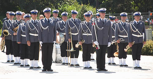 Policjanci z Orkiestry KWP w Katowicach