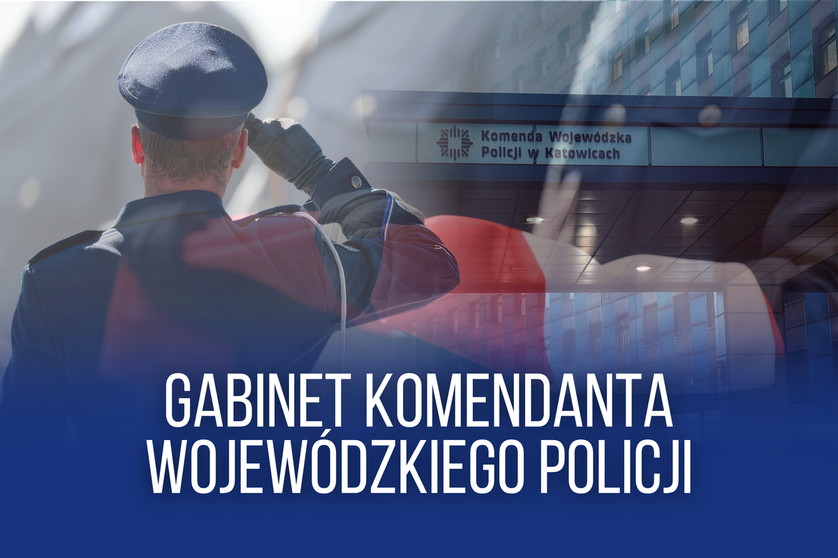 grafika z napisem gabinet komendanta wojewódzkiego policji