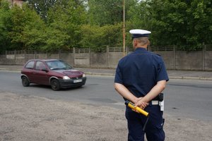 Policjanci z Kłobucka podczas akcji