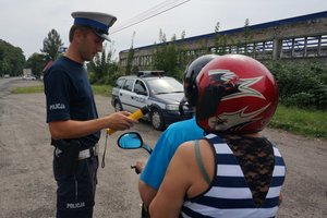 Policjanci z Kłobucka podczas akcji