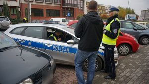 Policjanci w trakcie działań