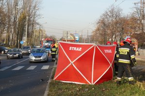 Miejsce wypadku drogowego ze skutkiem śmiertelnym