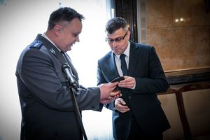 Spotkanie Orkiestry Komendy Wojewódzkiej Policji w Katowicach z Wojewodą Śląskim