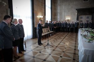 Spotkanie Orkiestry Komendy Wojewódzkiej Policji w Katowicach z Wojewodą Śląskim