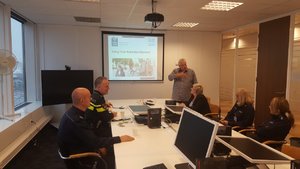 Zdjęcie z wizyty Śląskiego Komendanta Wojewódzkiego Policji w Holandii