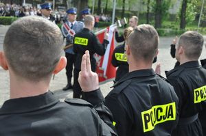 Ślubowanie nowo przyjętych policjantów 24 kwietnia 2018 roku,