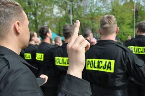 Ślubowanie nowo przyjętych policjantów 24 kwietnia 2018 roku,