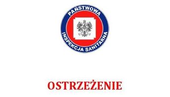 Logo Śląskiego Państwowego Wojewódzkiego Inspektoratu Sanitarnego z nagłówkiem ostrzeżenia