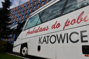 Akcja krwiodawstwa przed Komendą Wojewódzką Policji w Katowicach.