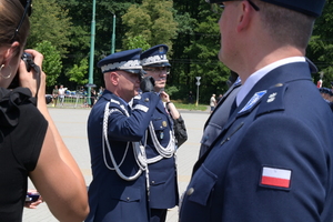 Komendant Główny Policji oddaje honory