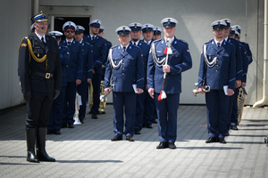 Na zdjęciu Orkiestra Komendy Wojewódzkiej Policji w Katowicach w czasie występu