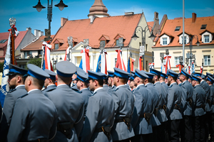 Na zdjęciu policjanci biorący udział w obchodach