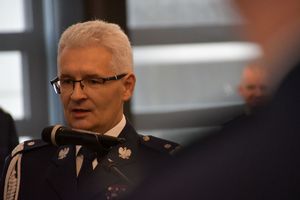 Na zdjęciu widzimy Komendanta Wojewódzkiego Policji