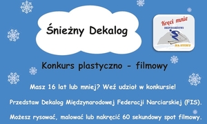 zdjęcie kolorowe przedstawia grafikę dotyczącą konkursu śnieżny dekalog