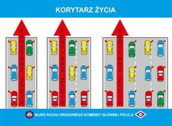 Grafika przedstawiająca zasady tworzenia korytarza życia