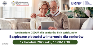 Plakat zapraszający na webinarium