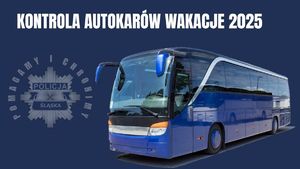 Zdjęcie przedstawia grafikę dotyczącą kontroli autokarów w wakacje