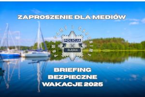 Grafika zapraszająca przedstawicieli mediów na briefing