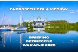 Grafika zapraszająca przedstawicieli mediów na briefing