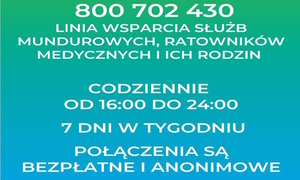 Baner z numerem infolinii i godzinami otwarcia