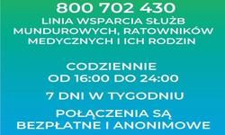 Baner z numerem infolinii i godzinami otwarcia