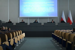 Zdjęcie przedstawia Rotundę w Komendzie Wojewódzkiej Policji w Katowicach podczas doskonalenia zawodowego dla policjantów