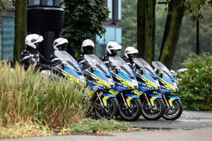 Zdjęcie policyjnych motocyklistów