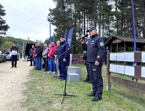 Na zdjęciu Zastępca Komendanta Wojewódzkiego Policji.