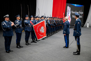 Komendant Wojewódzki Policji w Katowicach oraz inni policjanci