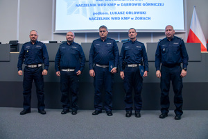 policjanci podczas narady kierownictwa wydziałów ruchu drogowego