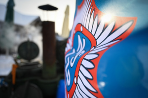 Zdjęcie przedstawiające flagę związków policyjnych