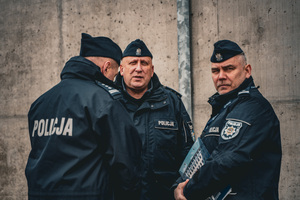 Zdjęcie przedstawia generałów Policji