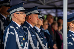 Policjanci biorący udział w uroczystości.