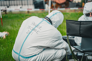zdjęcie policjantów podczas szkolenia, technik kryminalistyki