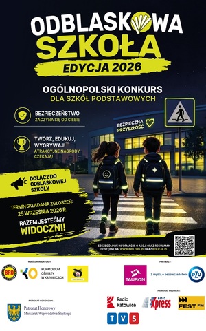 Palakt konkursu &amp;quot;Odblaskowa Szkoła 2026&amp;quot;.