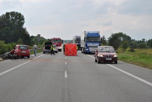 Wypadek na S-1 w Mierzęcicach. Nie żyje 28-letni motocyklista.