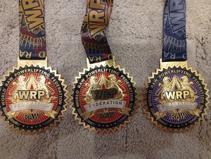 Na zdjęciu 3 medale.